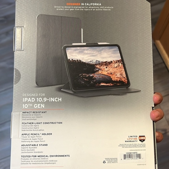 iPad case UAG SCOUT folio for Apple 10.9-inch iPad latest model 2022 black/olive - Picture 3 of 8